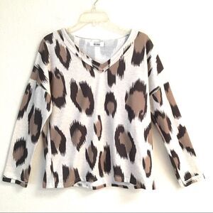 Belinda large leopard print be next sweatshirt M